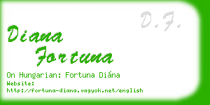 diana fortuna business card